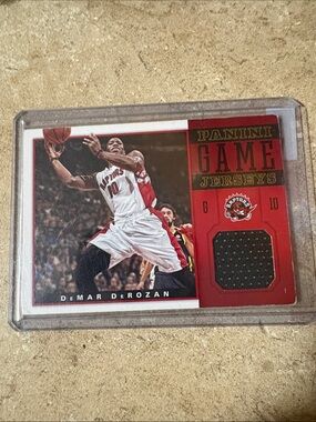 Panini Red Black White DeMar DeRozan Game Jersey Card